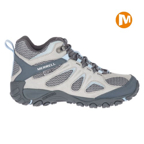 Dámské Trekové Boty Merrell Yokota 2 Mid Waterproof Tmavě Šedé/Bílé (CZ. YCRKD)